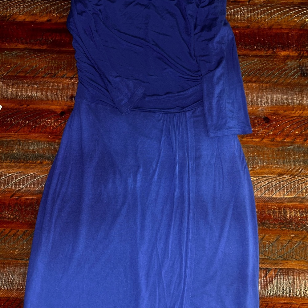 Boden One Shoulder Blue Dress